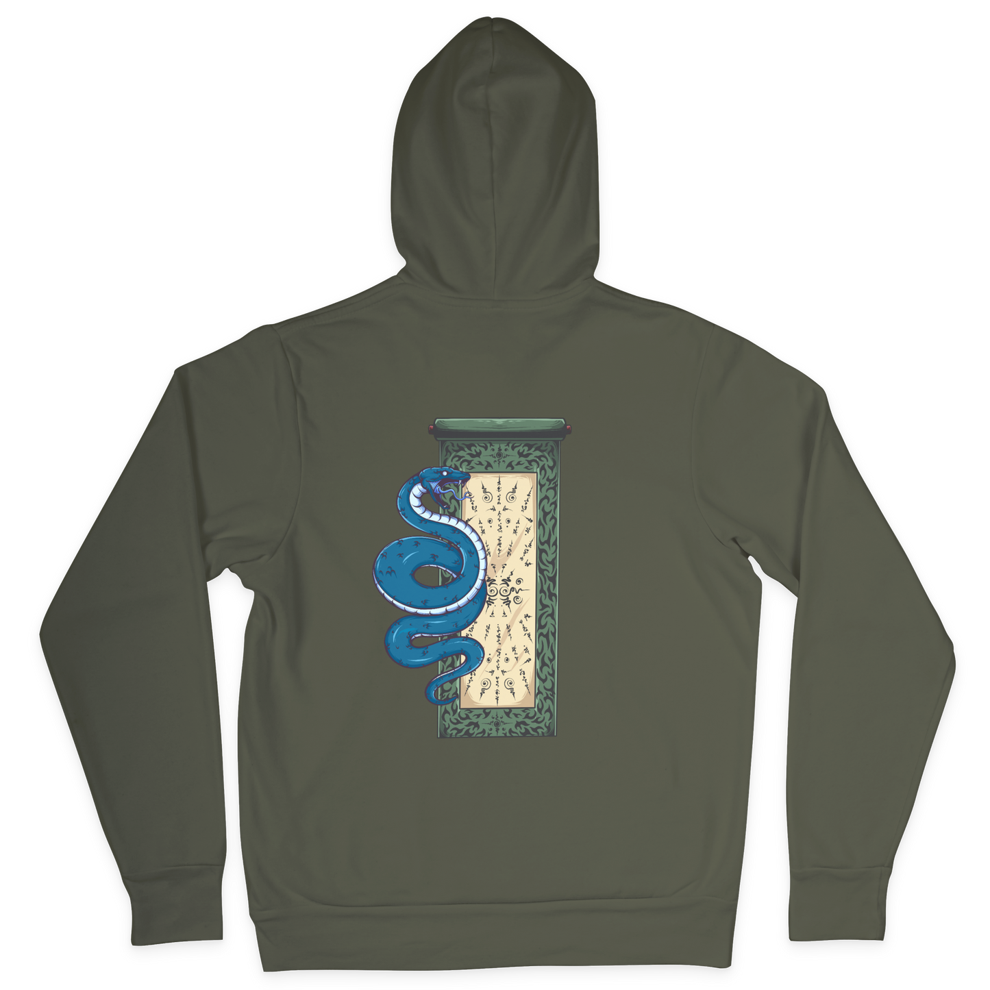 Schlangenschriftrolle (Backprint) - Classic Hoodie